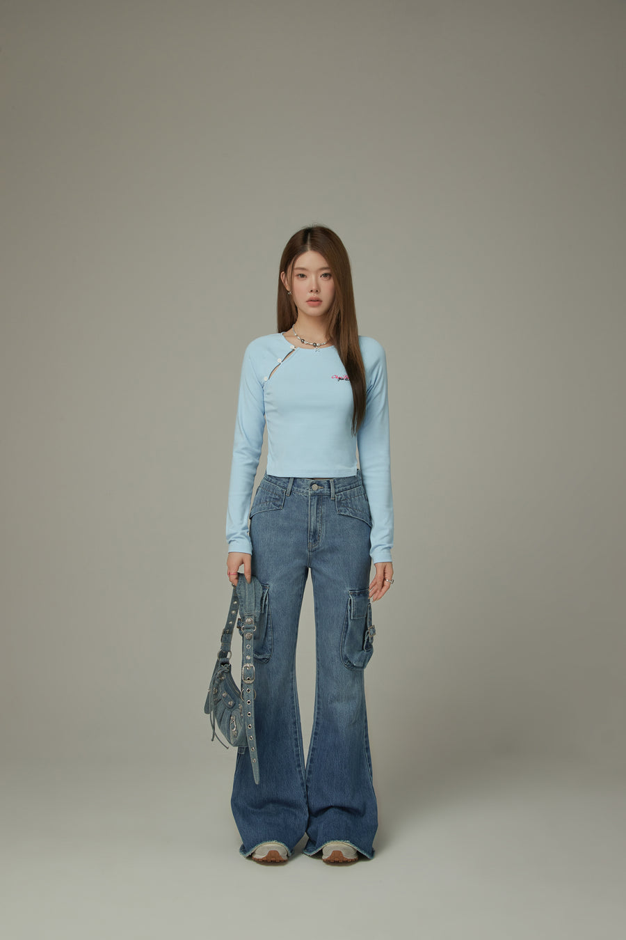 CHUU Pocket Bootcut Denim Jeans