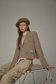 Color Point Pocket Jacket