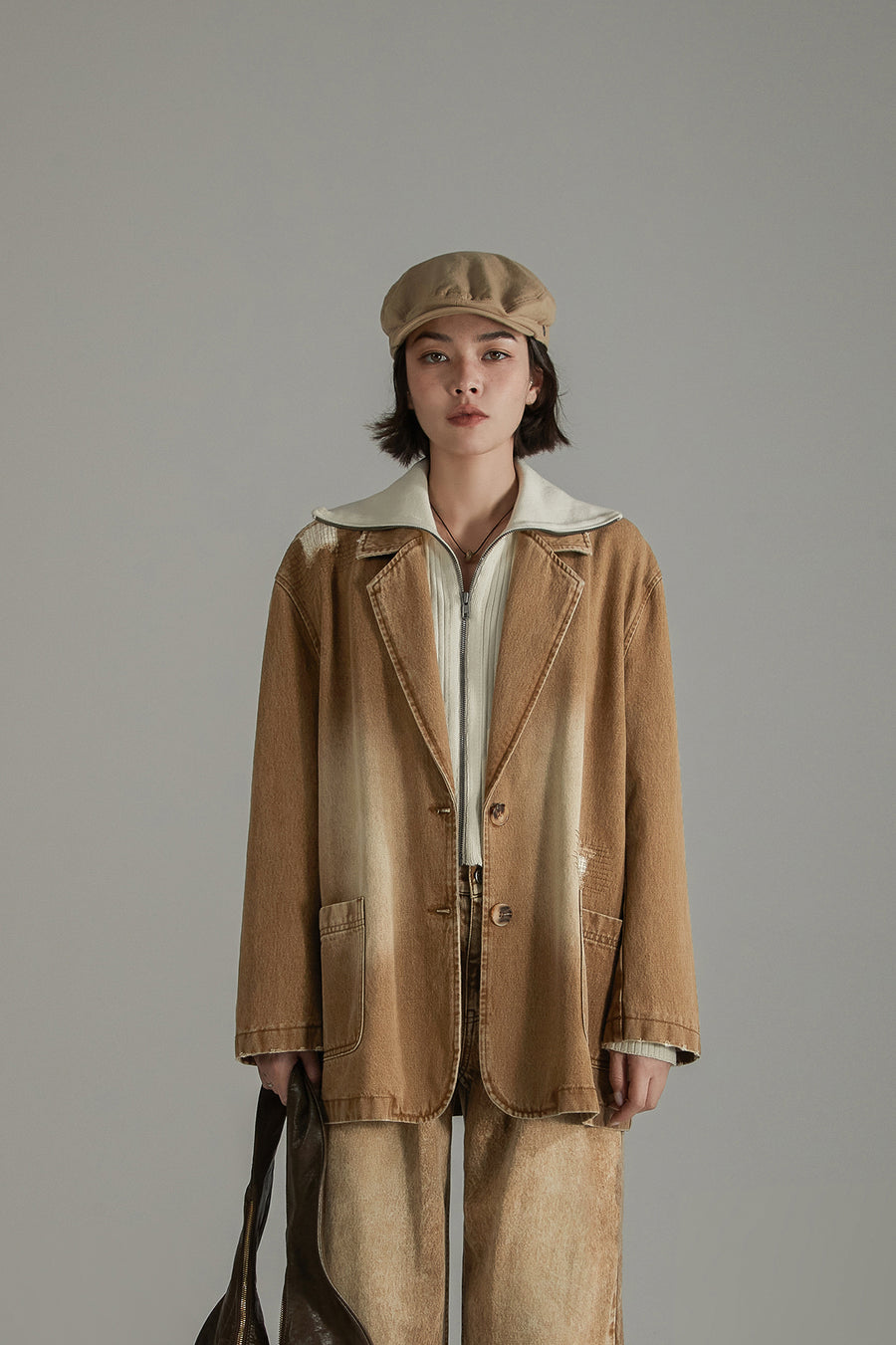 CHUU Boxy Single Blazer Jacket