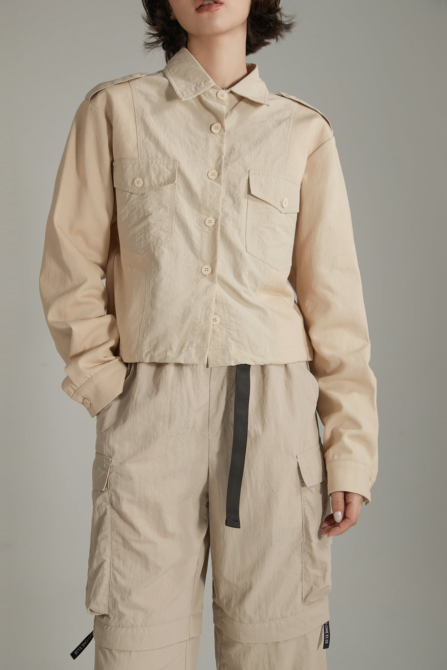 CHUU Polo Neck Simple Jacket