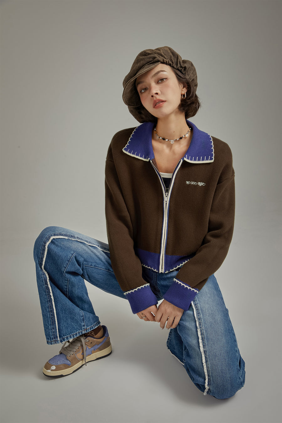 CHUU Lined High Waisted Button Wide Denim Jeans