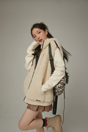 Fleece Vest Hooded Jacket