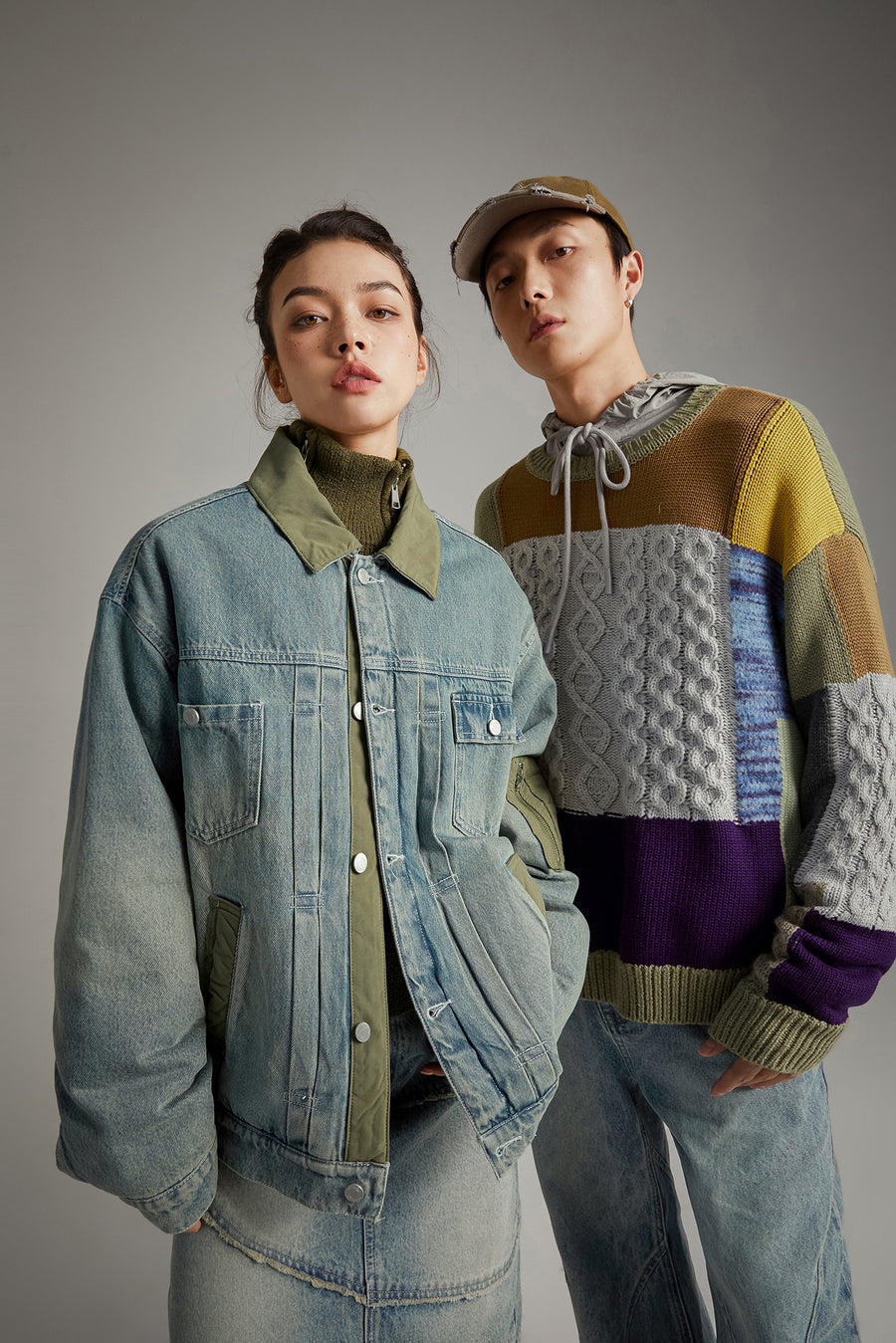 CHUU Pop Of Color Denim Jacket