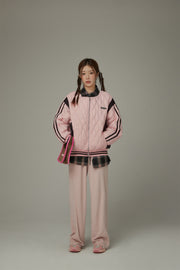 Argyle Quilting Padded Jacket