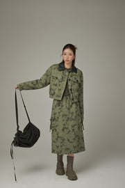 Heart Icon Leather Collar Jacket