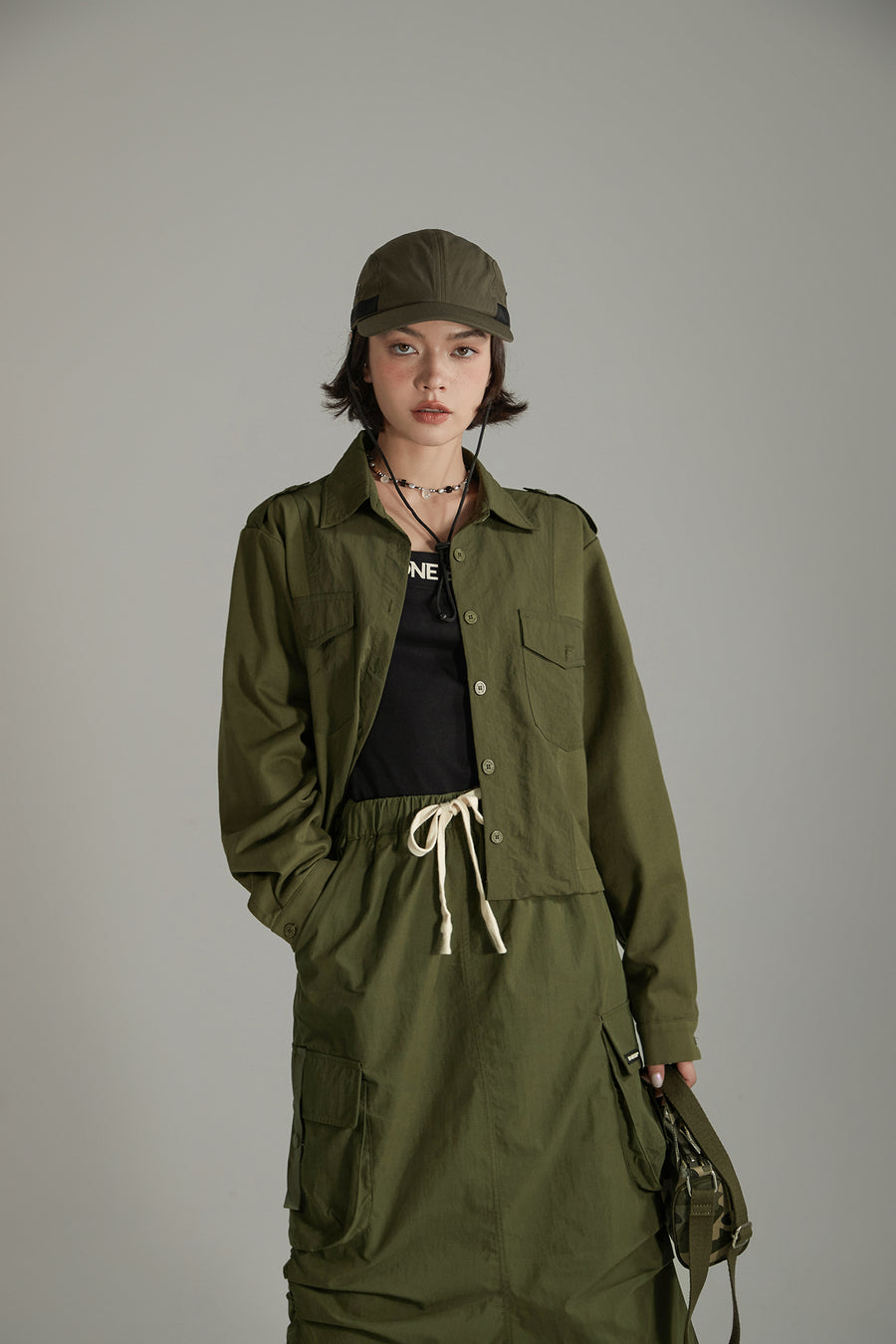 CHUU Polo Neck Simple Jacket