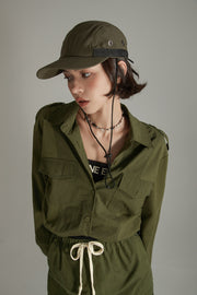 Polo Neck Simple Jacket