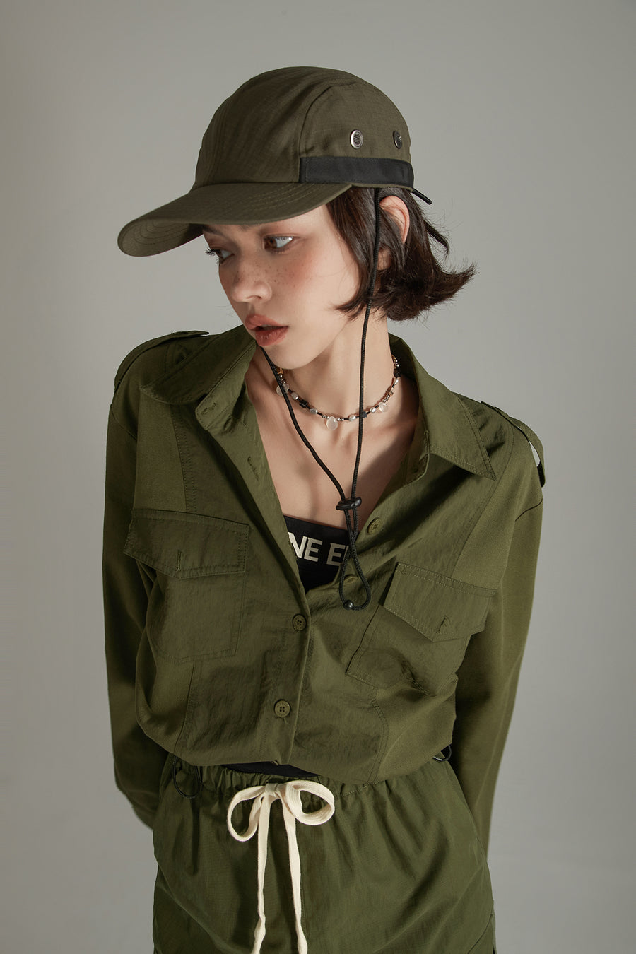 CHUU Polo Neck Simple Jacket