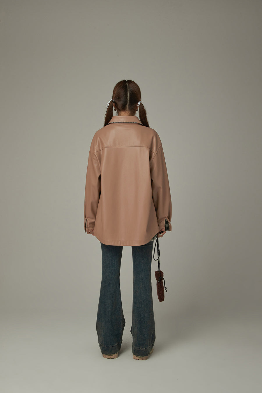 CHUU Pocket Leather Shacket