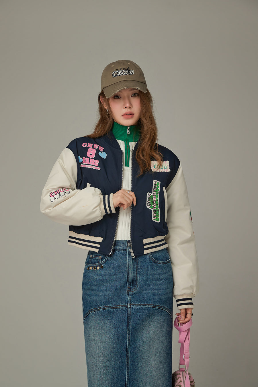 CHUU Varsity Boxy Sporty Jacket