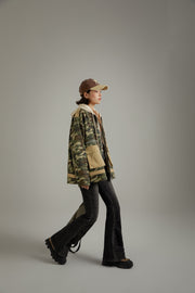 Pocket Camouflage Zip-Up Jacket