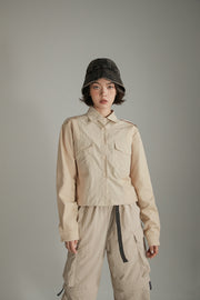 Polo Neck Simple Jacket