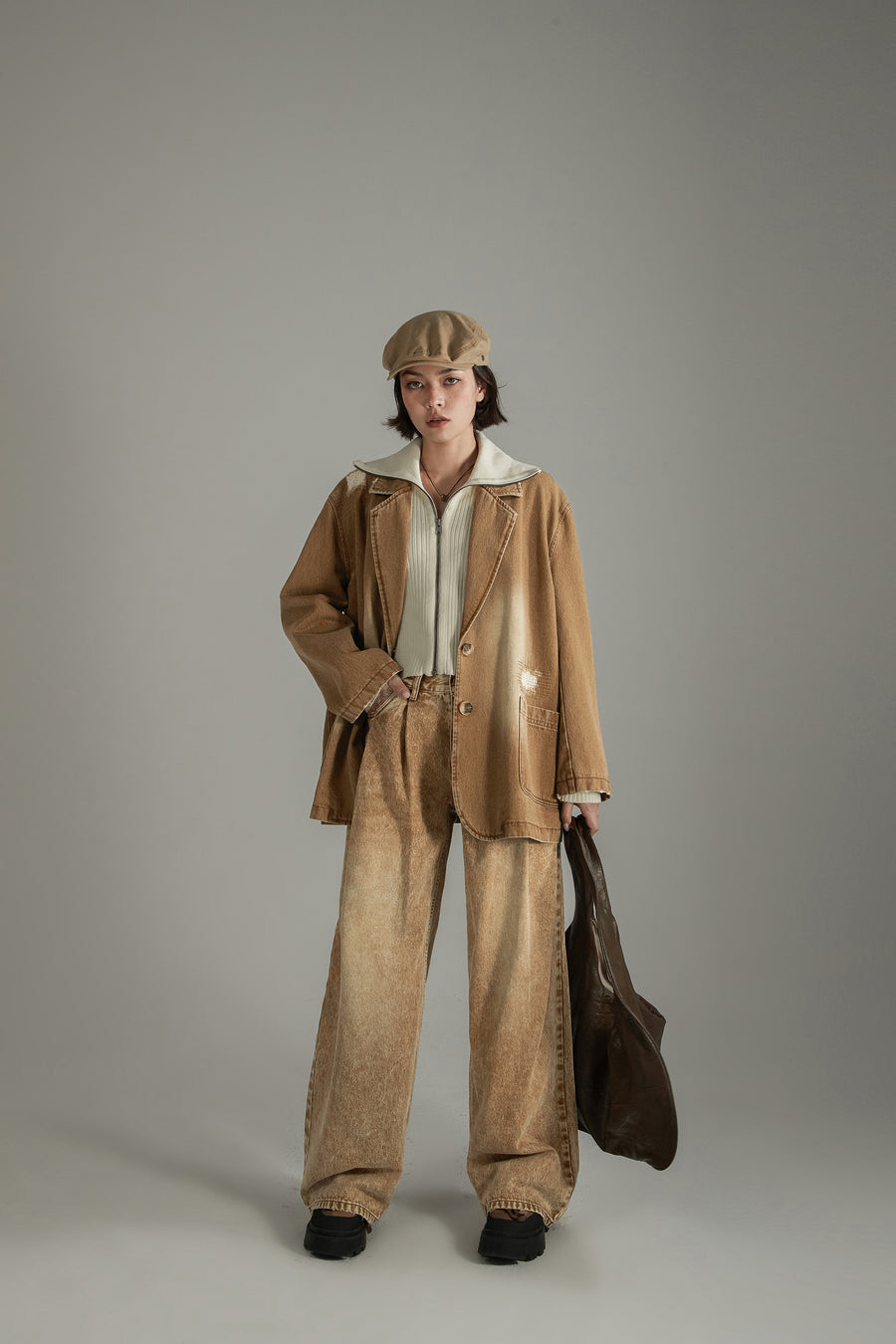 CHUU Boxy Single Blazer Jacket