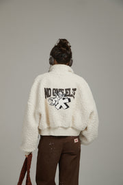 Fluffy High Neck Jacket