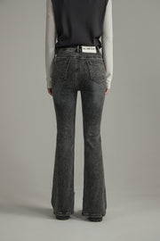 Washed Bootcut Denim Jeans