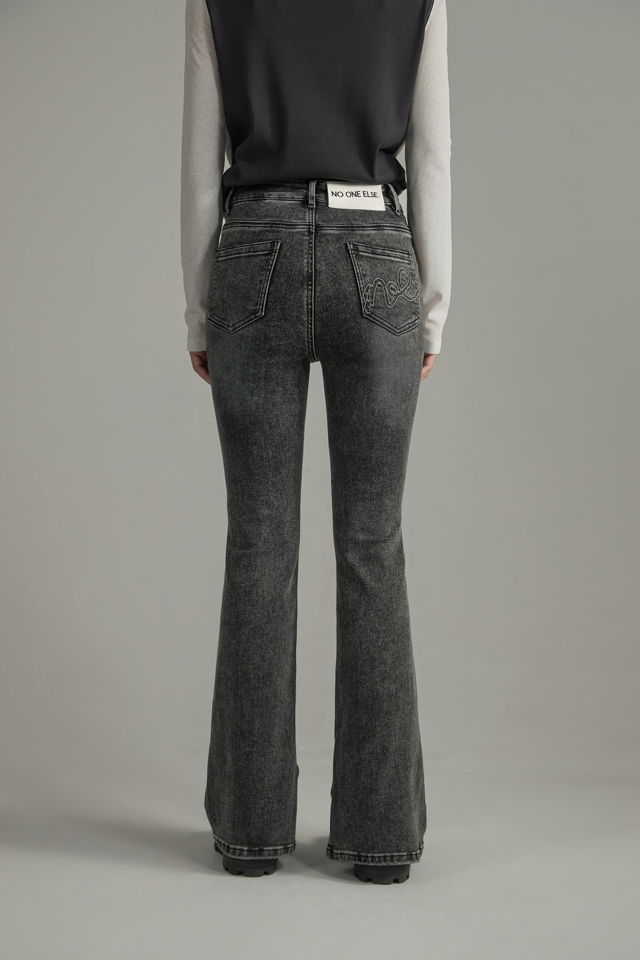 CHUU Washed Bootcut Denim Jeans