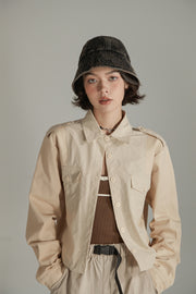 Polo Neck Simple Jacket