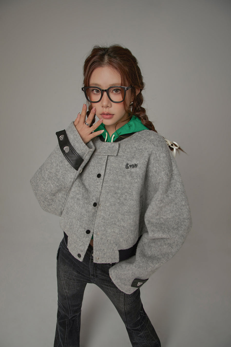 CHUU Raglan Two Toned Jacket