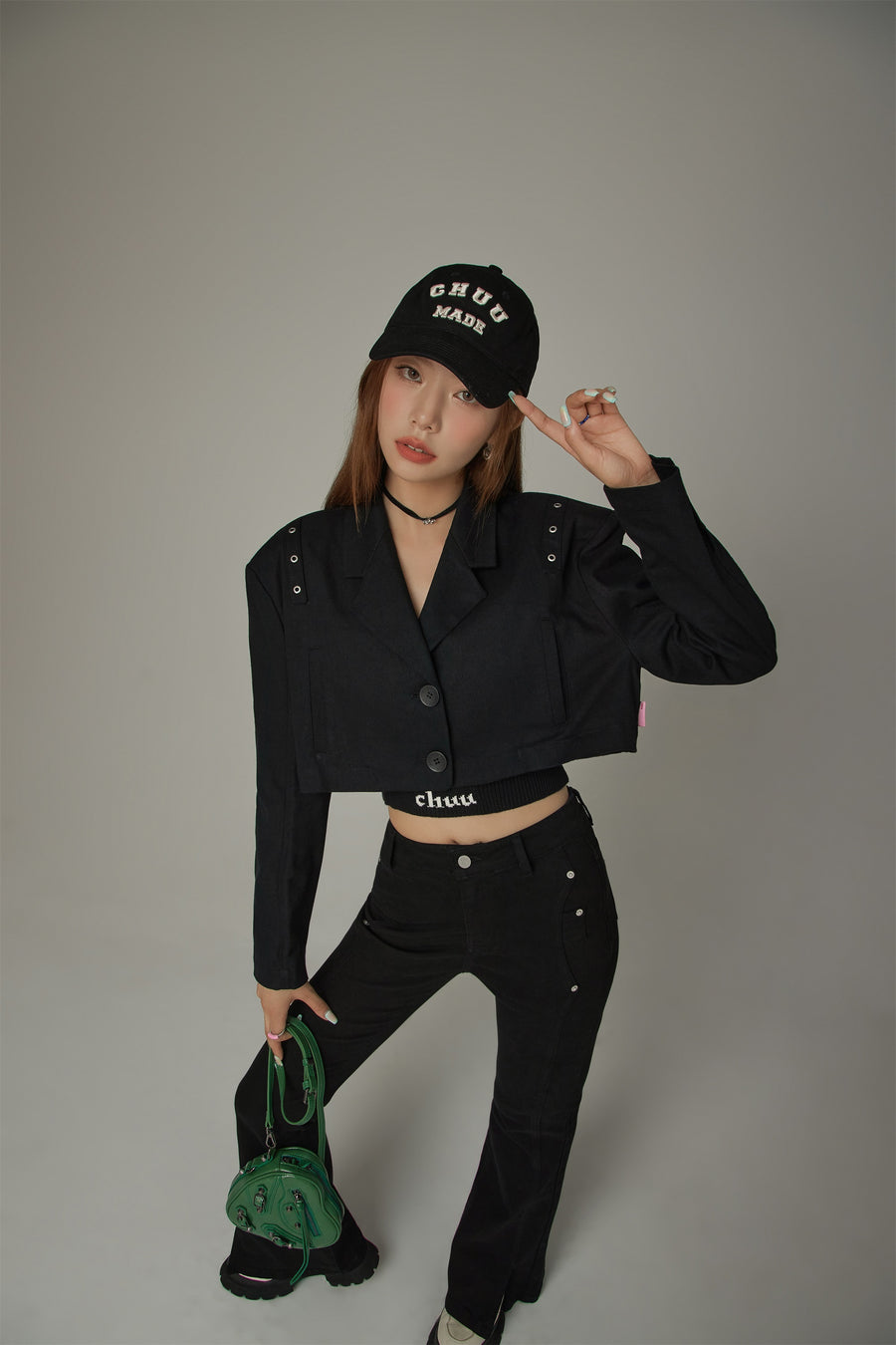 CHUU Crop Boxy Jacket