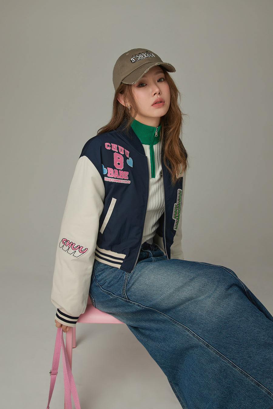 CHUU Varsity Boxy Sporty Jacket