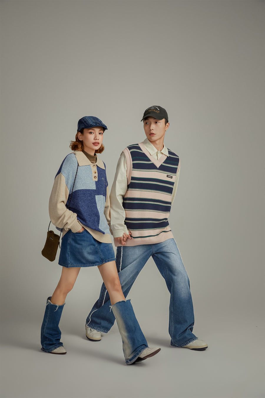 CHUU Fringed Lined Wide Denim Jeans