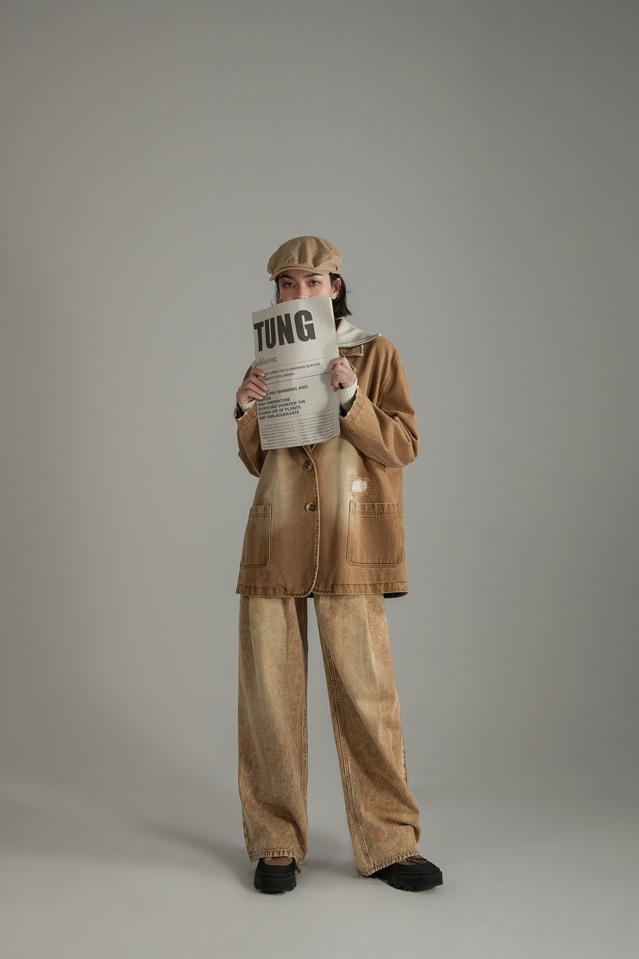 CHUU Boxy Single Blazer Jacket