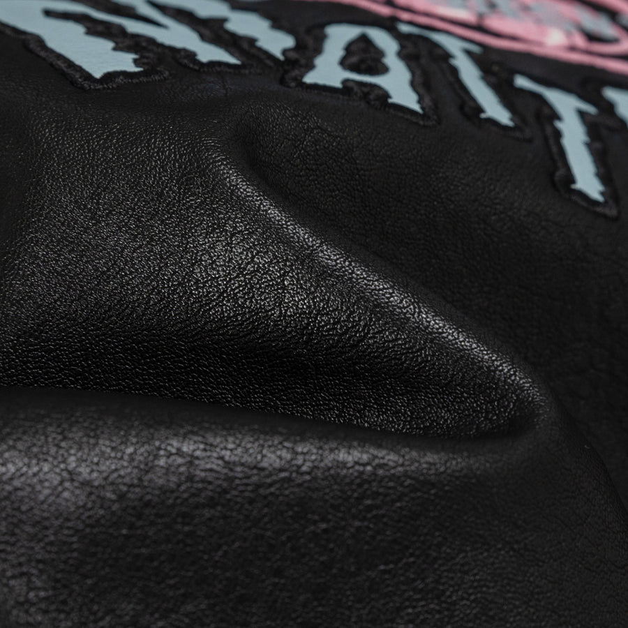 CHUU Two Toned Leather Crop Jacket