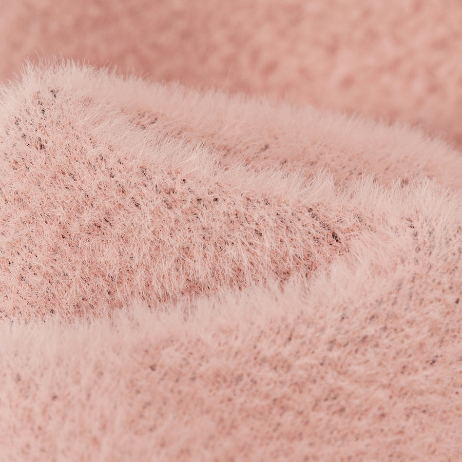 CHUU Mushroom Half Zip-Up Knit Sweater