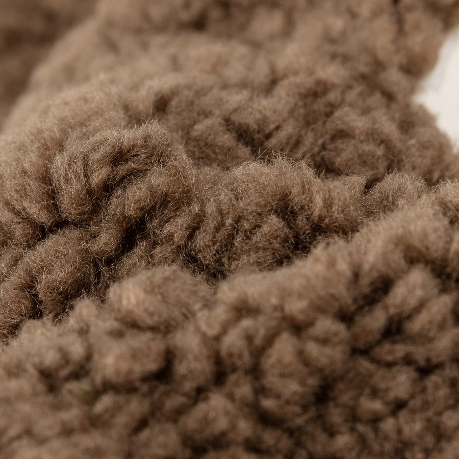 CHUU Fluffy High Neck Jacket