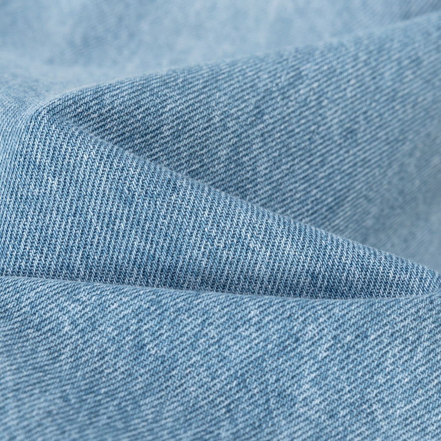 CHUU Cherry Letter Embroidered Wide Leg Straight Denim Jeans