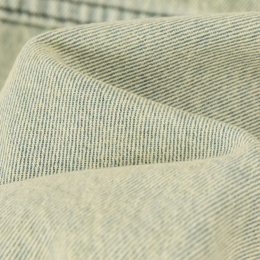 CHUU Faded Color Denim Zip-Up Jacket