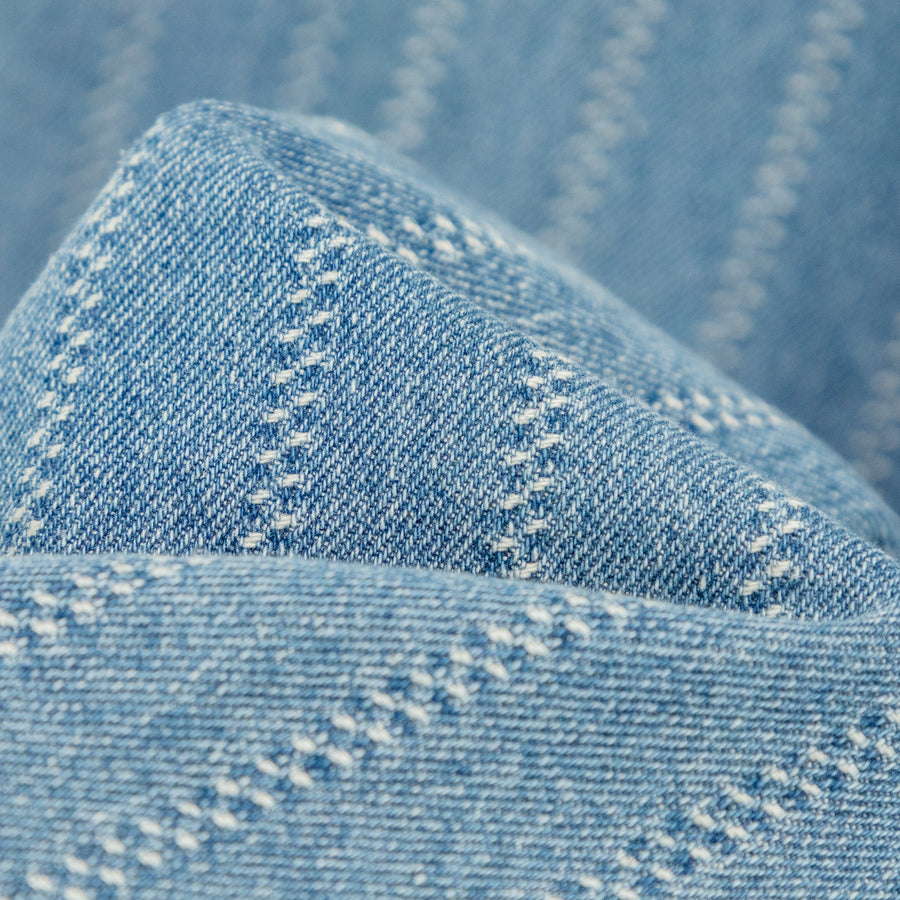 CHUU Color Striped Wide Leg Denim Jeans