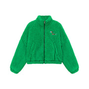 Color Fleece Loose Zip-Up Jacket