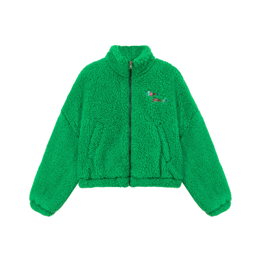 CHUU Color Fleece Loose Zip-Up Jacket