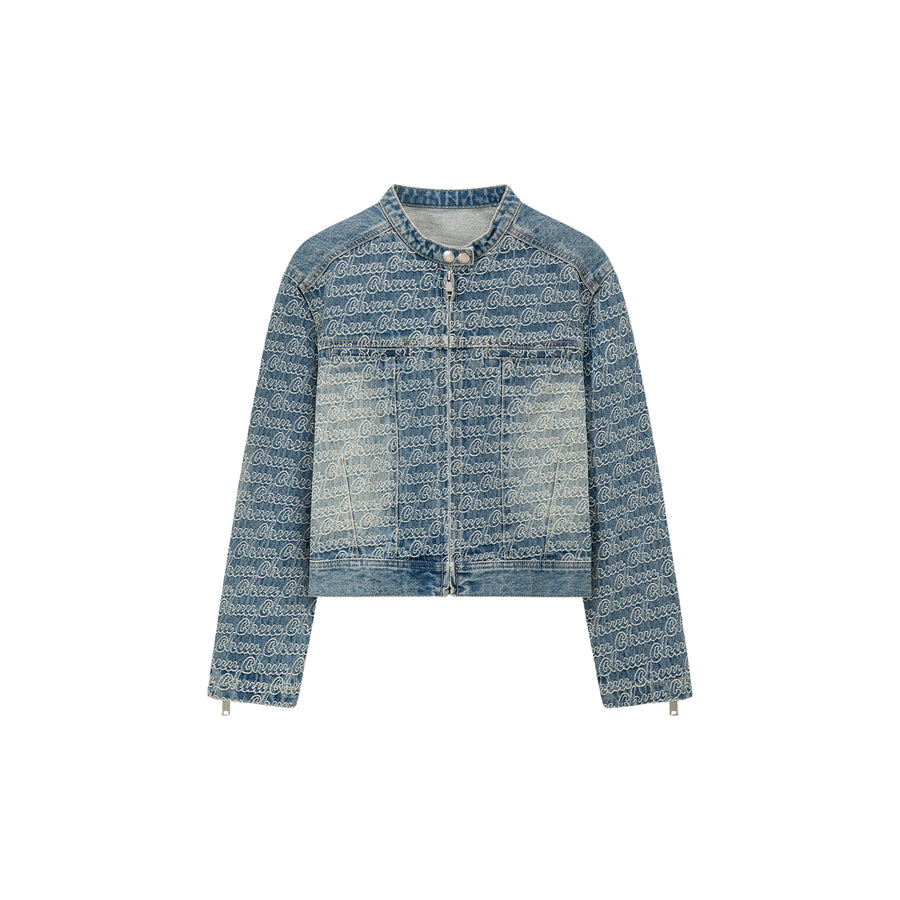 CHUU Logo Lettering Denim Jacket