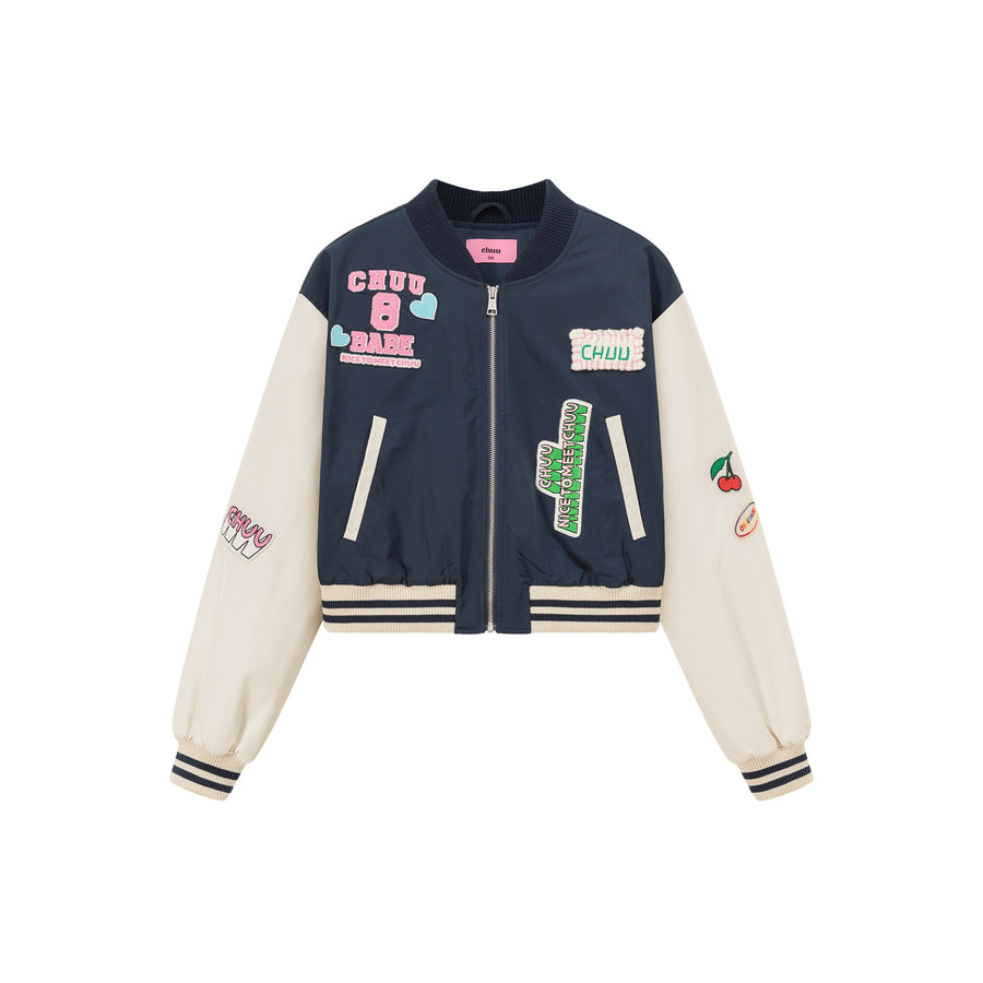 CHUU Varsity Boxy Sporty Jacket