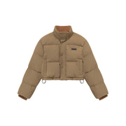 Oversized Logo Embroidery Padded Jacket
