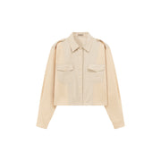 Polo Neck Simple Jacket