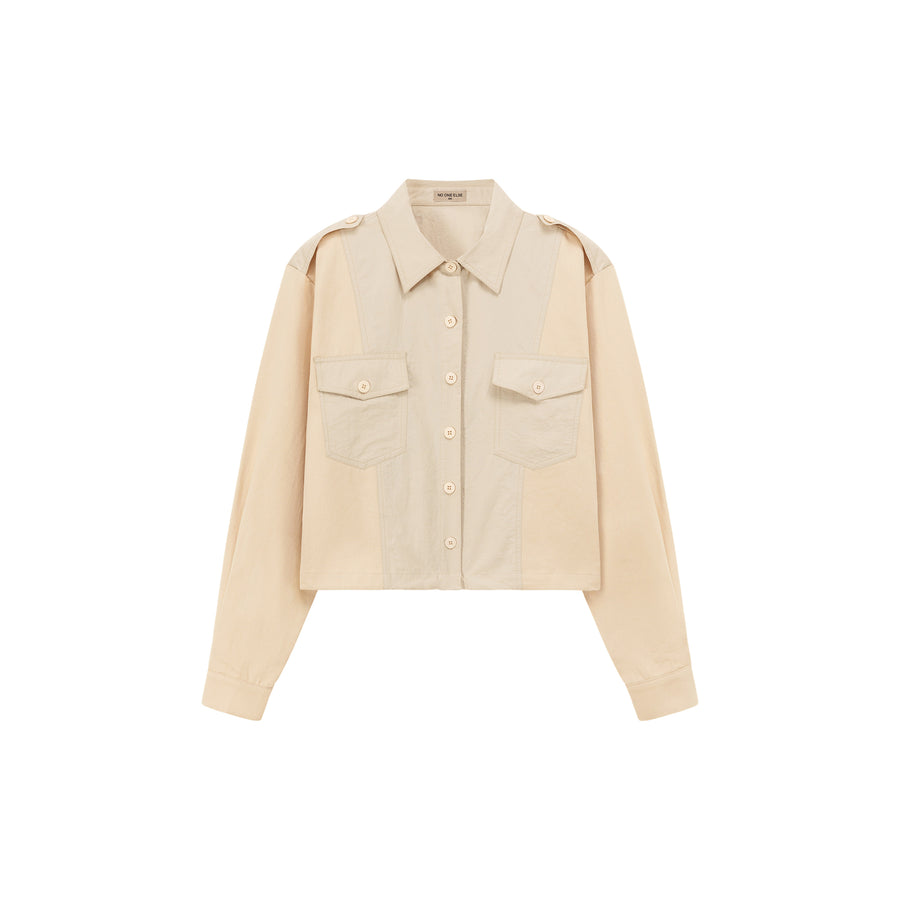 CHUU Polo Neck Simple Jacket