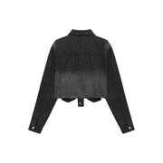 Star Logo Leopard Denim Jacket