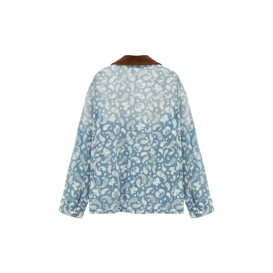 CHUU Paisley Pocket Denim Jacket