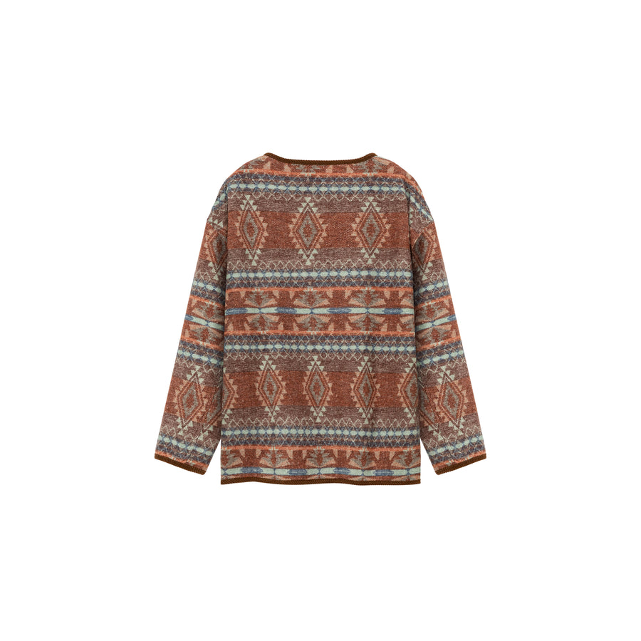 CHUU Vintage Oversized Pattern Jacket