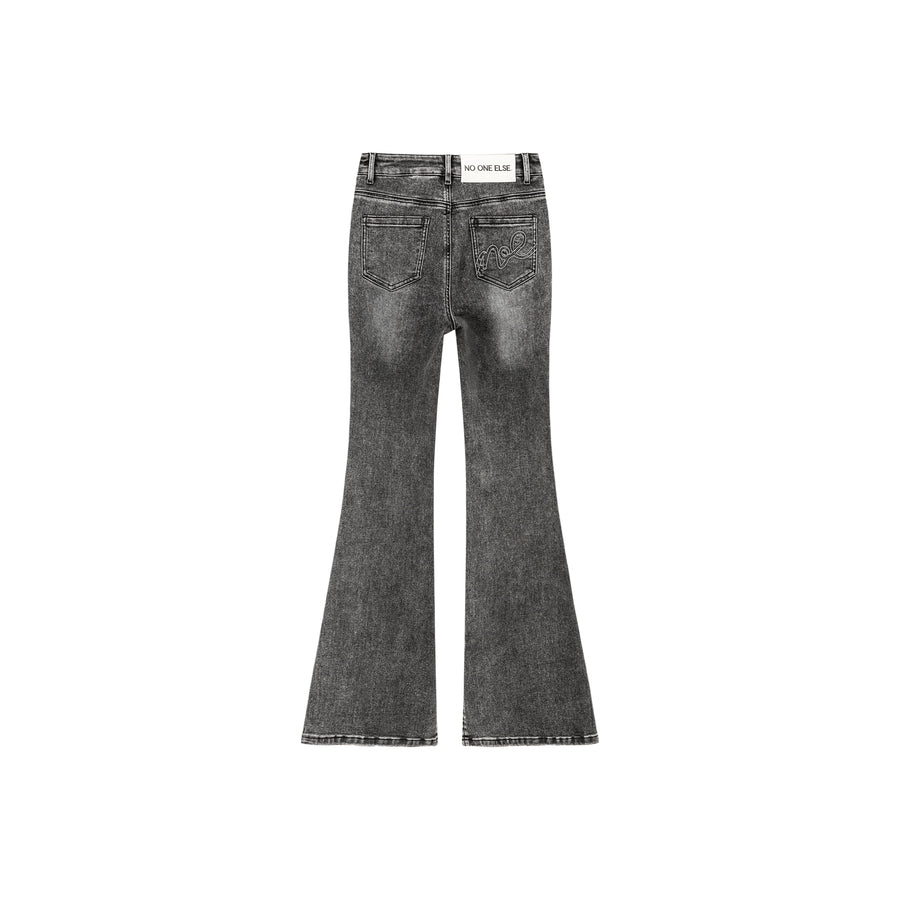 CHUU Washed Bootcut Denim Jeans