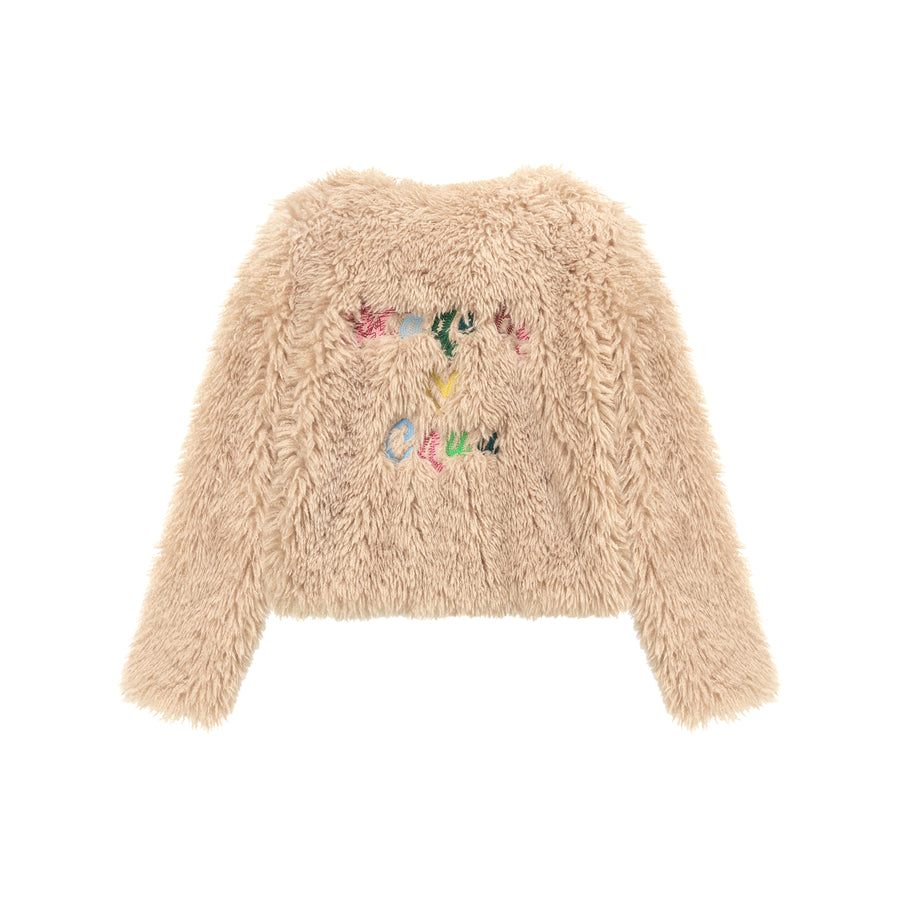 CHUU Cozy Fur Button Jacket