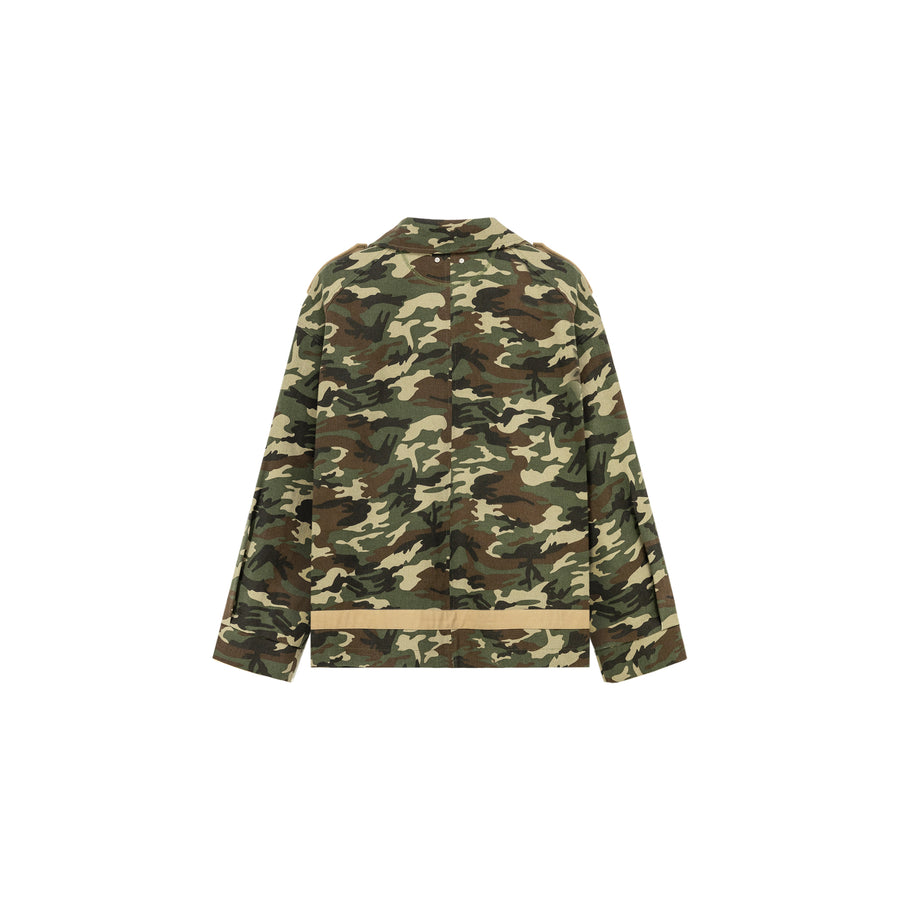 CHUU Pocket Camouflage Zip-Up Jacket