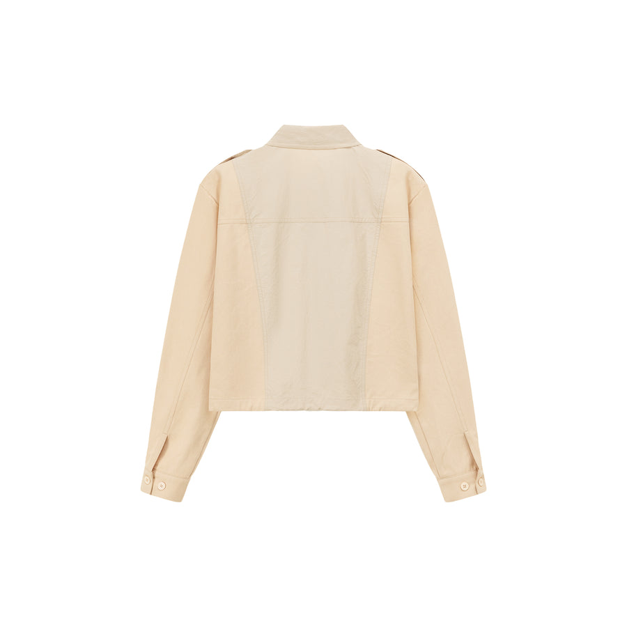 CHUU Polo Neck Simple Jacket