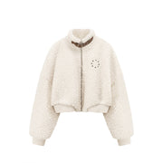 Fluffy High Neck Jacket