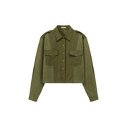 Polo Neck Simple Jacket