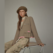 Color Point Pocket Jacket