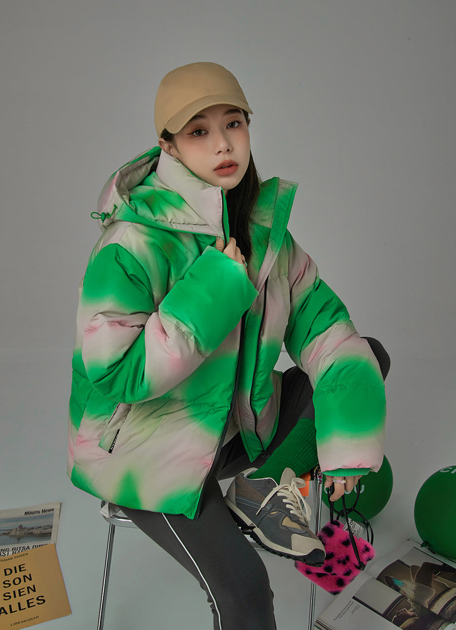 CHUU Neo Graphic Design Padded Jacket